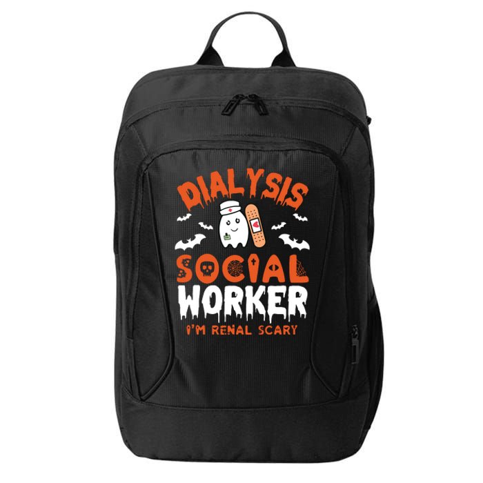 Social Work Dialysis Shirts Halloween Dialysis Social Worker City Backpack