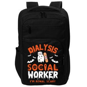 Social Work Dialysis Shirts Halloween Dialysis Social Worker Impact Tech Backpack