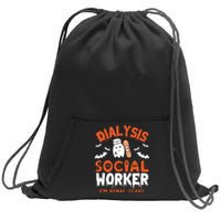 Social Work Dialysis Shirts Halloween Dialysis Social Worker Sweatshirt Cinch Pack Bag