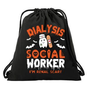 Social Work Dialysis Shirts Halloween Dialysis Social Worker Drawstring Bag