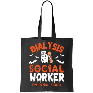 Social Work Dialysis Shirts Halloween Dialysis Social Worker Tote Bag