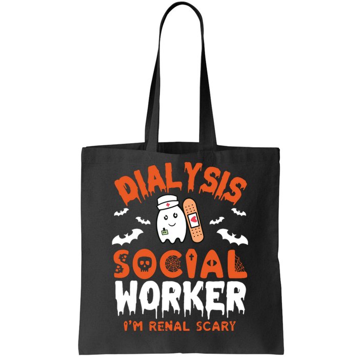 Social Work Dialysis Shirts Halloween Dialysis Social Worker Tote Bag