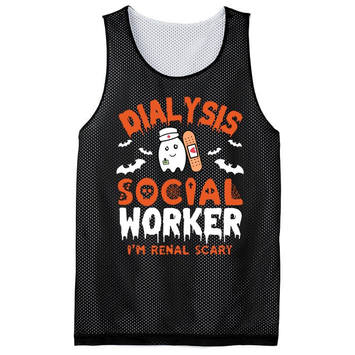 Social Work Dialysis Shirts Halloween Dialysis Social Worker Mesh Reversible Basketball Jersey Tank