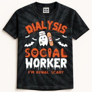 Social Work Dialysis Shirts Halloween Dialysis Social Worker Kids Tie-Dye T-Shirt