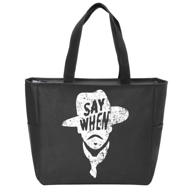 Say When Doc Holiday Zip Tote Bag