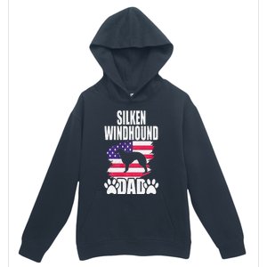 Silken Windhound Dad Dog Lover American Us Flag Urban Pullover Hoodie