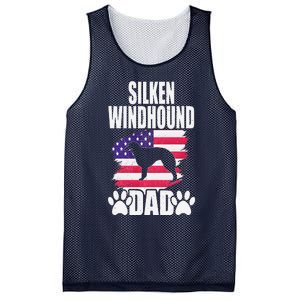 Silken Windhound Dad Dog Lover American Us Flag Mesh Reversible Basketball Jersey Tank