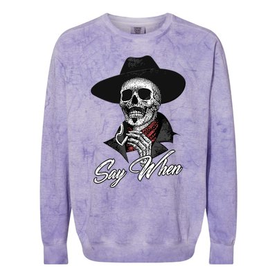 Say When Doc Holiday Colorblast Crewneck Sweatshirt