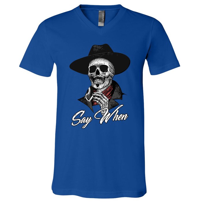 Say When Doc Holiday V-Neck T-Shirt