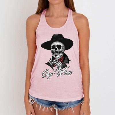 Say When Doc Holiday Women's Knotted Racerback Tank