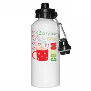 Save Water Drink Cocoa Aluminum Water Bottle