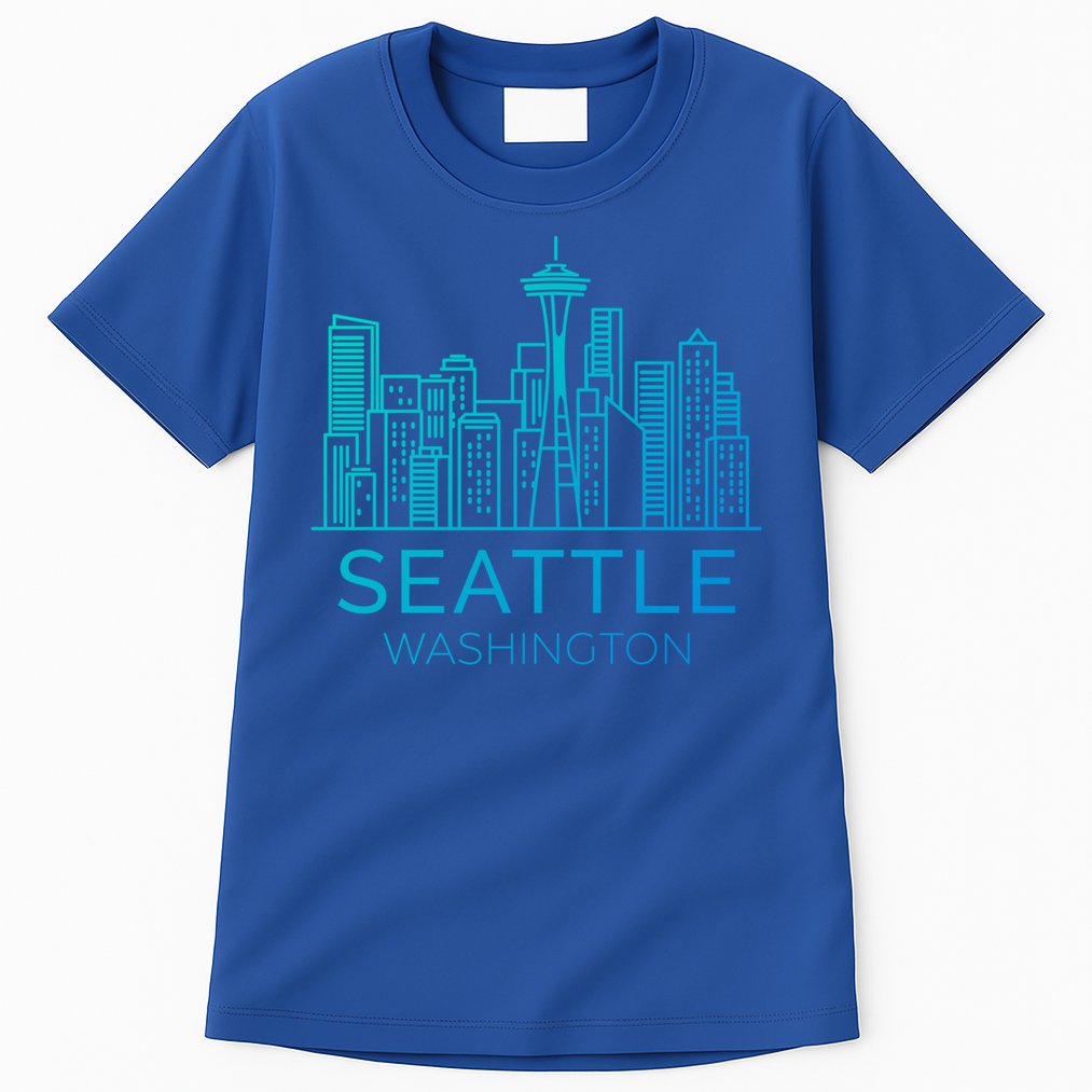 Seattle Washington Downtown Skyline Funny Gift Souvenir Funny Gift Tall T-Shirt