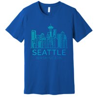 Seattle Washington Downtown Skyline Funny Gift Souvenir Funny Gift Premium T-Shirt