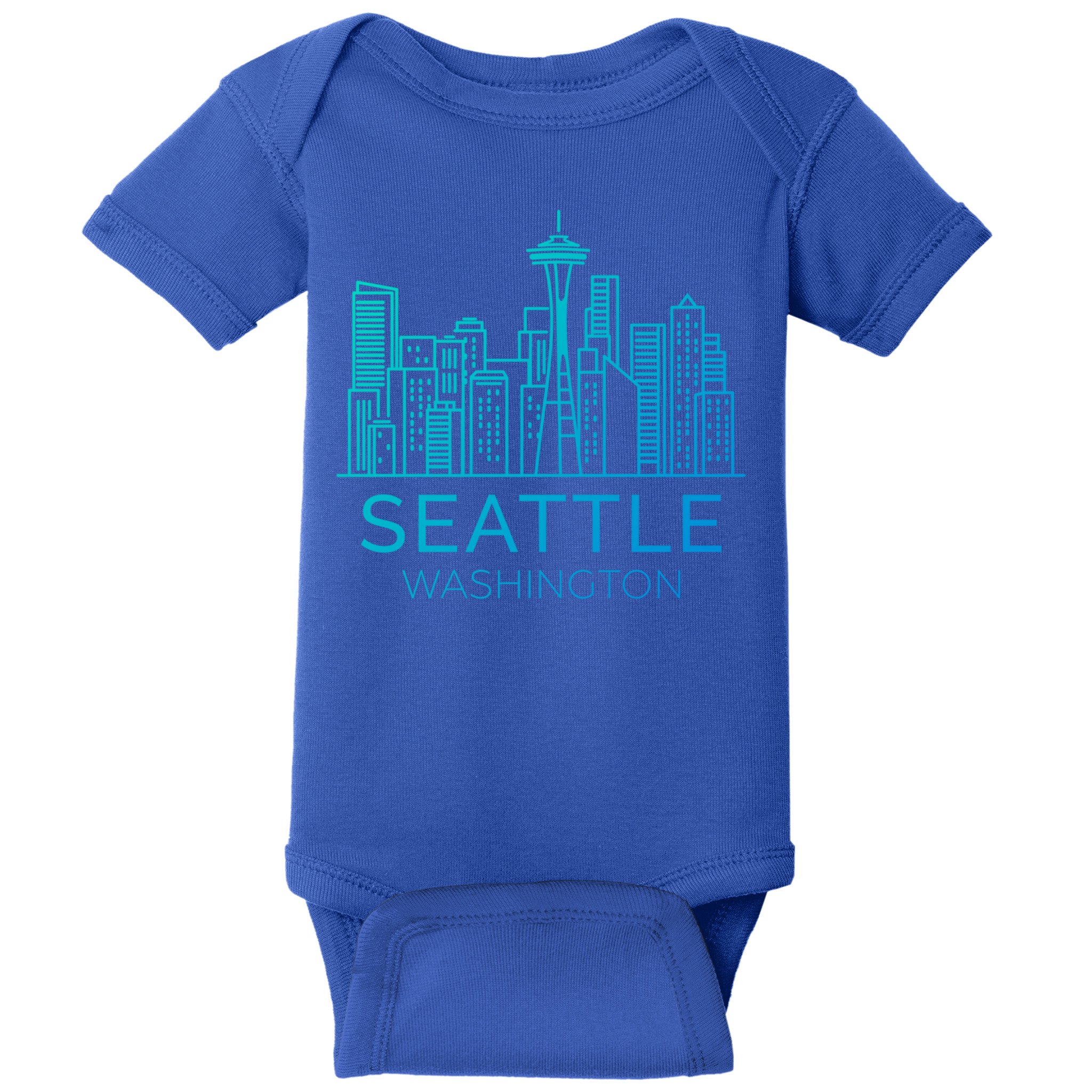 Seattle Washington Downtown Skyline Funny Gift Souvenir Funny Gift Baby Bodysuit