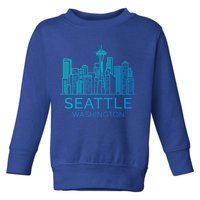 Seattle Washington Downtown Skyline Funny Gift Souvenir Funny Gift Toddler Sweatshirt