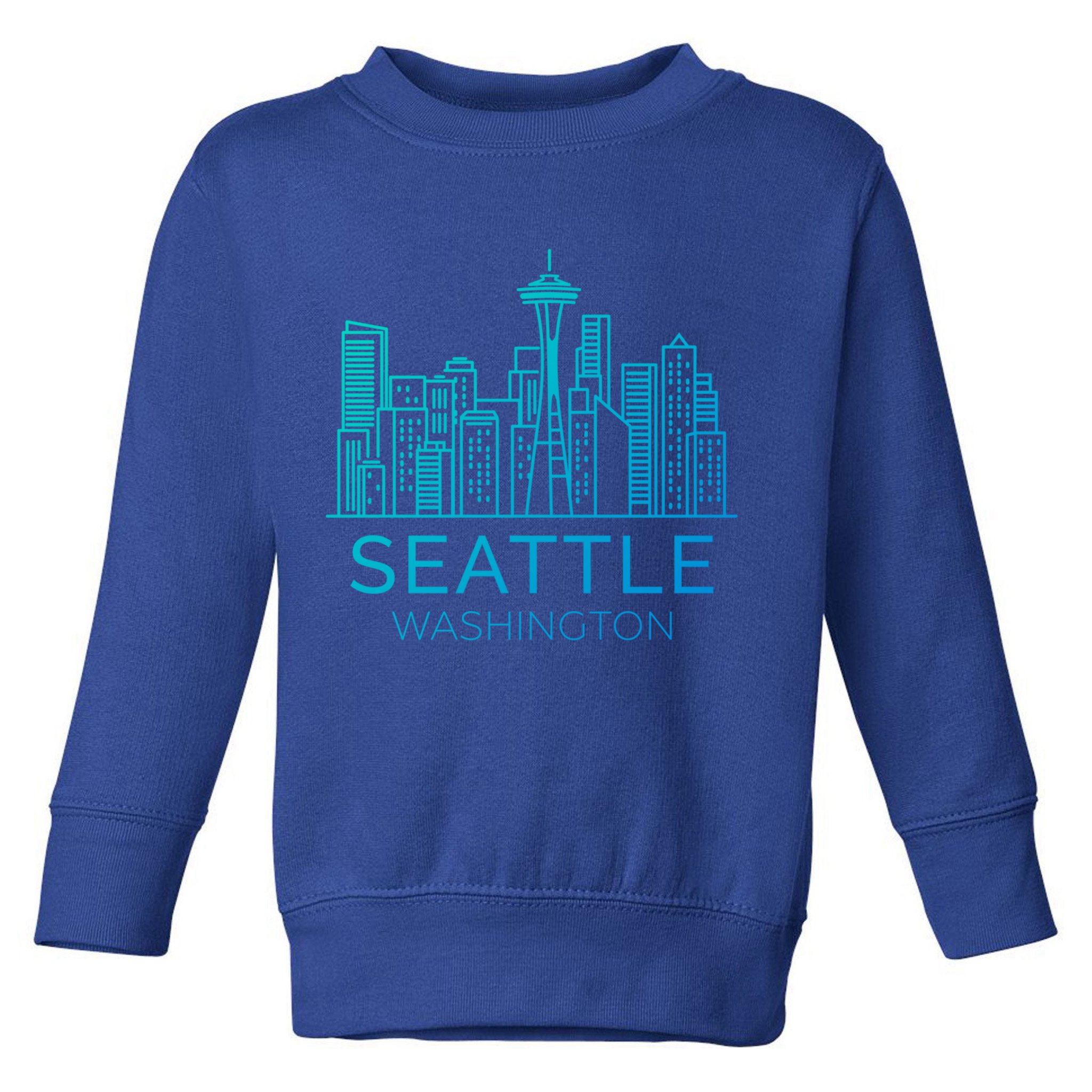 Seattle Washington Downtown Skyline Funny Gift Souvenir Funny Gift Toddler Sweatshirt