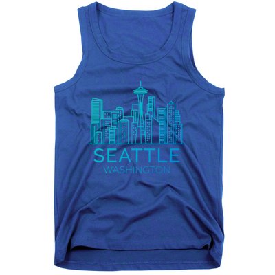 Seattle Washington Downtown Skyline Funny Gift Souvenir Funny Gift Tank Top