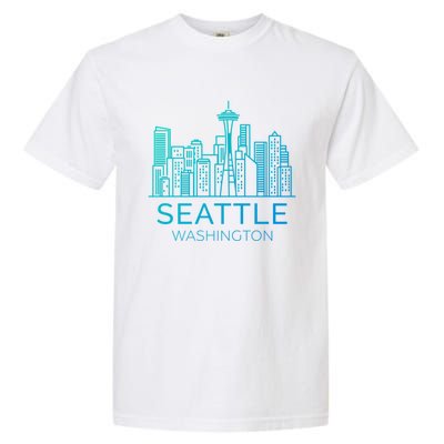 Seattle Washington Downtown Skyline Funny Gift Souvenir Funny Gift Garment-Dyed Heavyweight T-Shirt