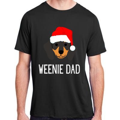 Santa Weenie Dad Christmas Dog Dachshund Meaningful Gift Adult ChromaSoft Performance T-Shirt