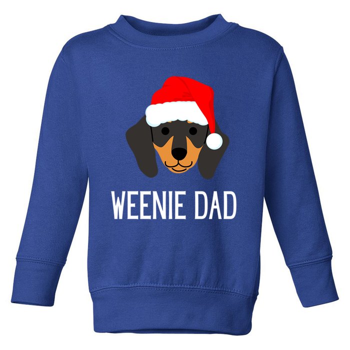 Santa Weenie Dad Christmas Dog Dachshund Meaningful Gift Toddler Sweatshirt