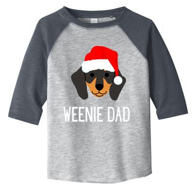 Santa Weenie Dad Christmas Dog Dachshund Meaningful Gift Toddler Fine Jersey T-Shirt