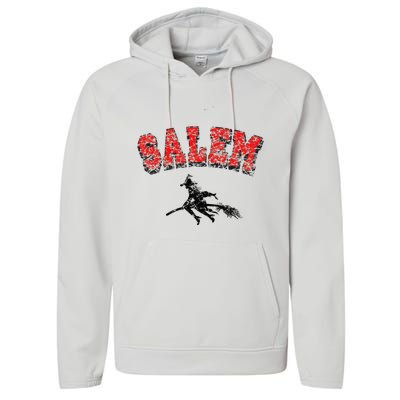 Salem Witches Design Funny Retro Vintage Halloween Performance Fleece Hoodie