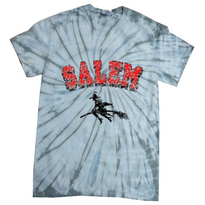 Salem Witches Design Funny Retro Vintage Halloween Tie-Dye T-Shirt