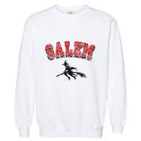 Salem Witches Design Funny Retro Vintage Halloween Garment-Dyed Sweatshirt