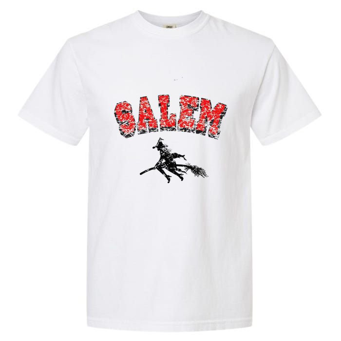 Salem Witches Design Funny Retro Vintage Halloween Garment-Dyed Heavyweight T-Shirt