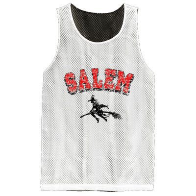 Salem Witches Design Funny Retro Vintage Halloween Mesh Reversible Basketball Jersey Tank