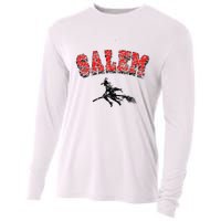 Salem Witches Design Funny Retro Vintage Halloween Cooling Performance Long Sleeve Crew