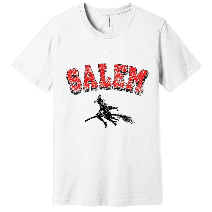 Salem Witches Design Funny Retro Vintage Halloween Premium T-Shirt