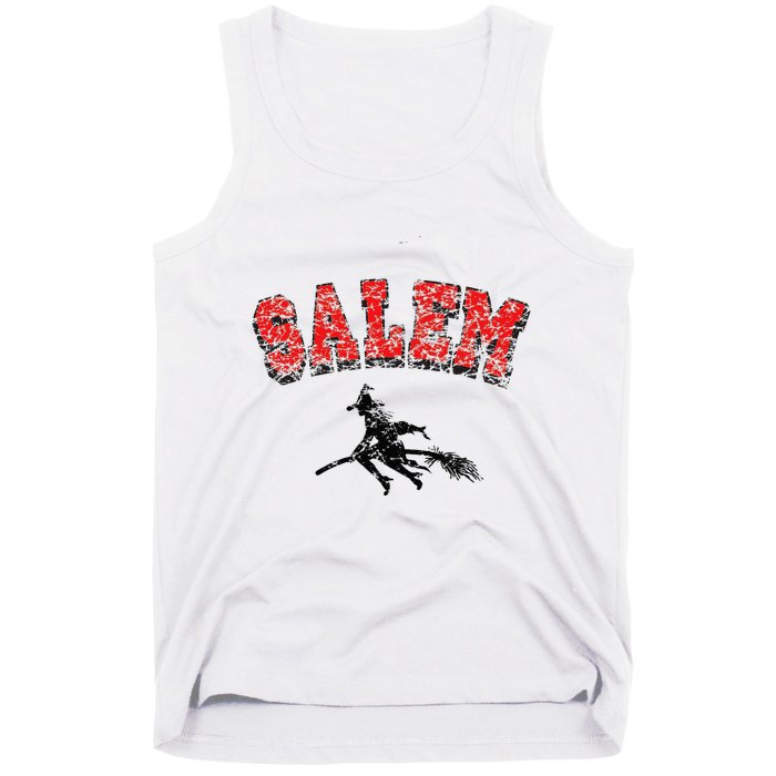 Salem Witches Design Funny Retro Vintage Halloween Tank Top