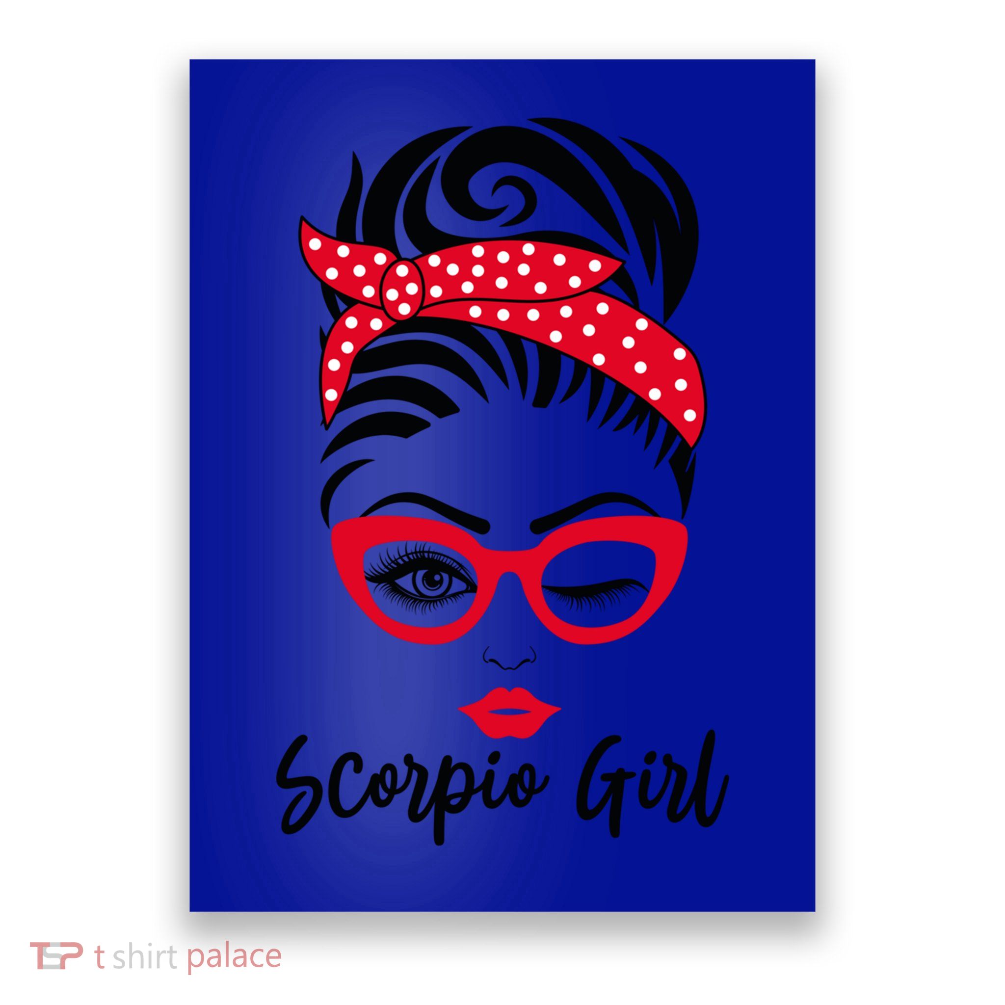 Scorpio Wink Eye Face Wink Eyes Lady Gift Poster