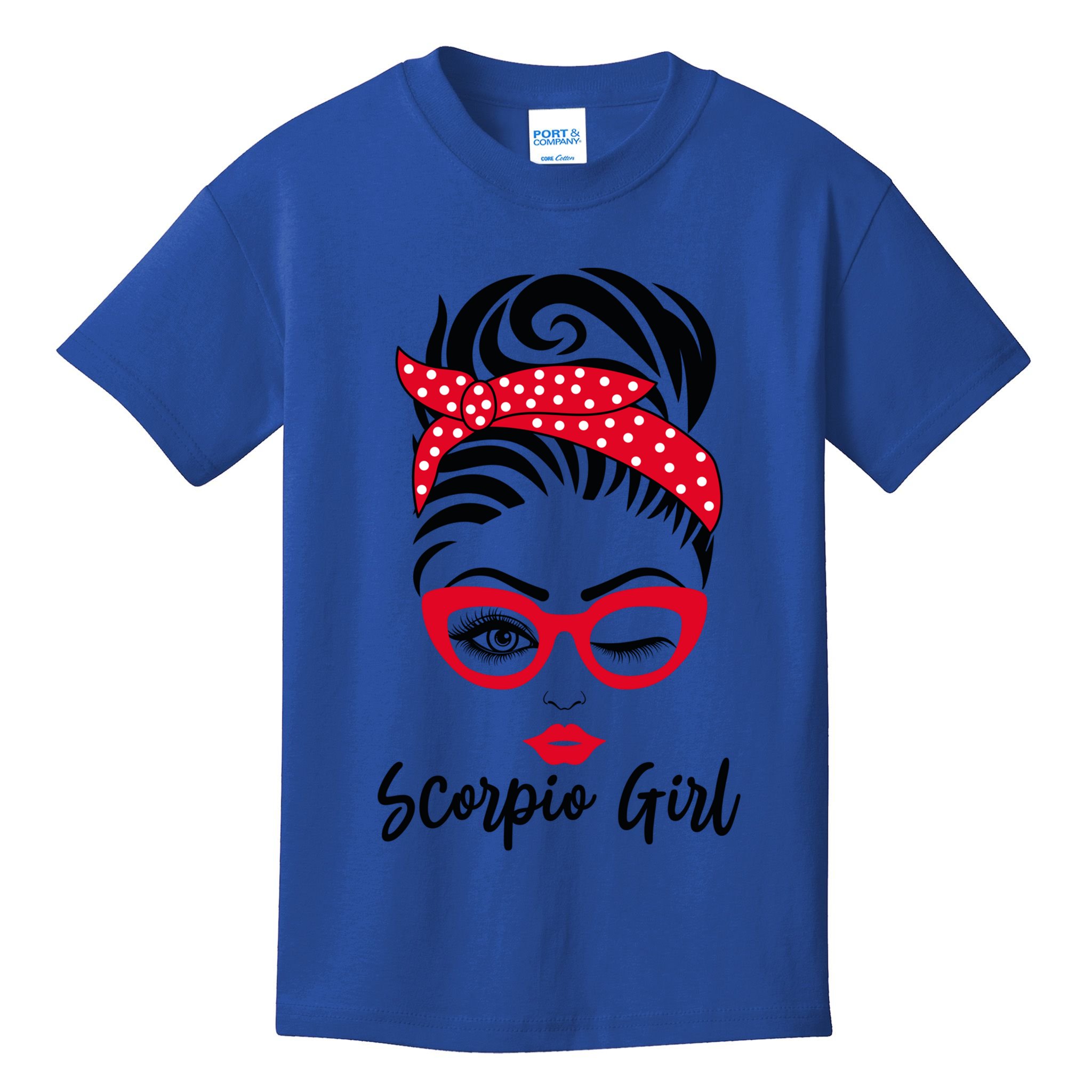Scorpio Wink Eye Face Wink Eyes Lady Gift Kids T-Shirt