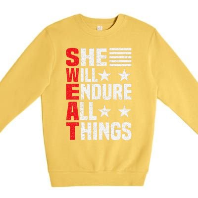 She Will Endure All Things Premium Crewneck Sweatshirt