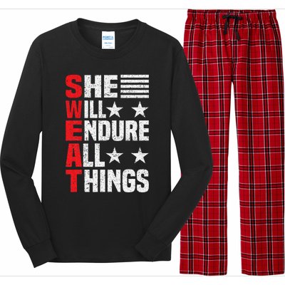 She Will Endure All Things Long Sleeve Pajama Set