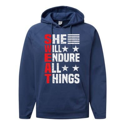 She Will Endure All Things Performance Fleece Hoodie