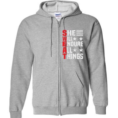 She Will Endure All Things Full Zip Hoodie