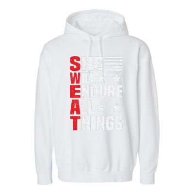 She Will Endure All Things Garment-Dyed Fleece Hoodie