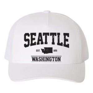 Seattle Washington Est 1851 State Map Souvenir Gift Yupoong Adult 5-Panel Trucker Hat