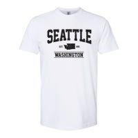 Seattle Washington Est 1851 State Map Souvenir Gift Softstyle CVC T-Shirt