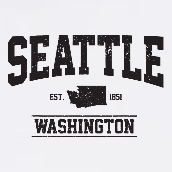 Seattle Washington Est 1851 State Map Souvenir Gift Cooling Performance Crew T-Shirt