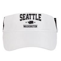 Seattle Washington Est 1851 State Map Souvenir Gift Adult Drive Performance Visor