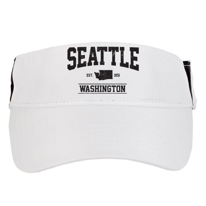 Seattle Washington Est 1851 State Map Souvenir Gift Adult Drive Performance Visor