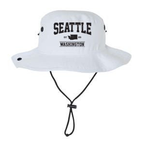 Seattle Washington Est 1851 State Map Souvenir Gift Legacy Cool Fit Booney Bucket Hat