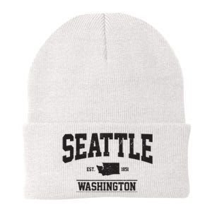 Seattle Washington Est 1851 State Map Souvenir Gift Knit Cap Winter Beanie