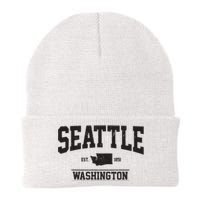 Seattle Washington Est 1851 State Map Souvenir Gift Knit Cap Winter Beanie