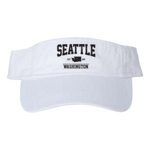 Seattle Washington Est 1851 State Map Souvenir Gift Valucap Bio-Washed Visor