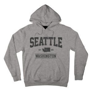 Seattle Washington Est. 1851 State Map Souvenir Gift Tall Hoodie